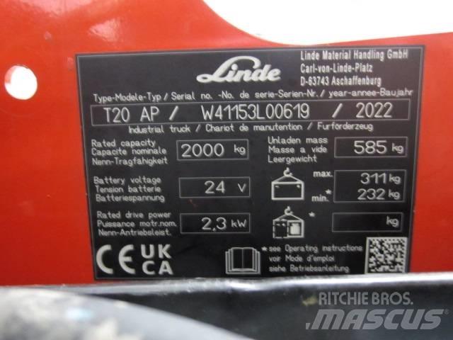 Linde T20AP Nízkozdvižný vozík s plošinou