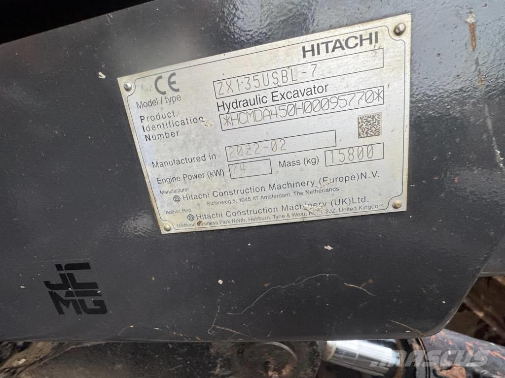 Hitachi ZX 135 US-7 Pásová rýpadla