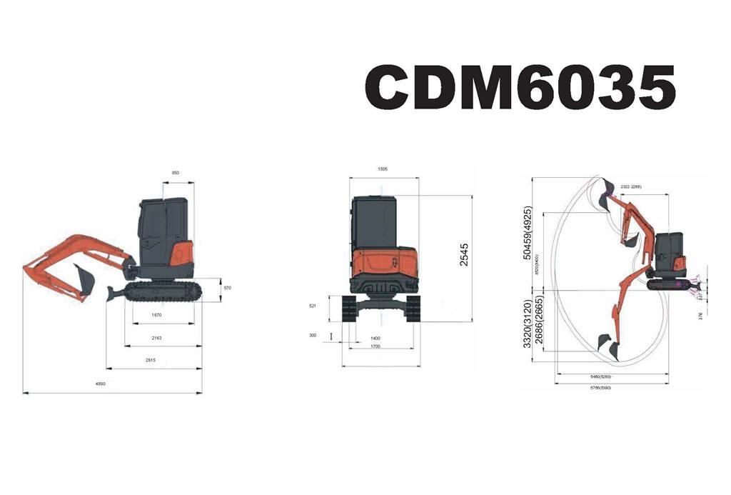 Lonking CDM6035 Mini rýpadla < 7t