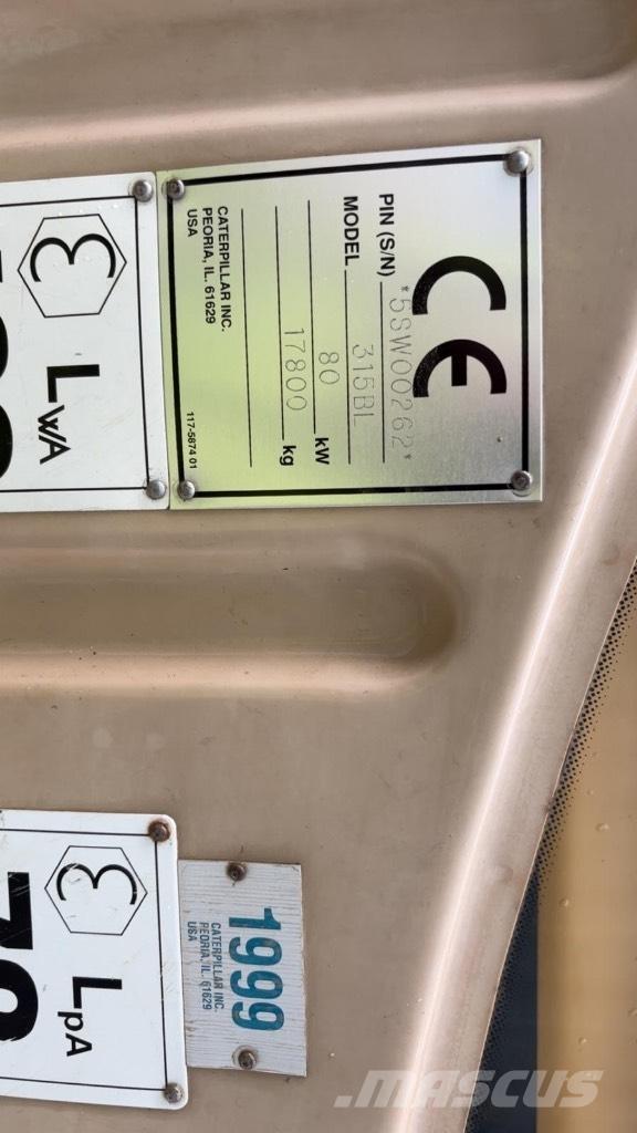 CAT 315 B L Pásová rýpadla