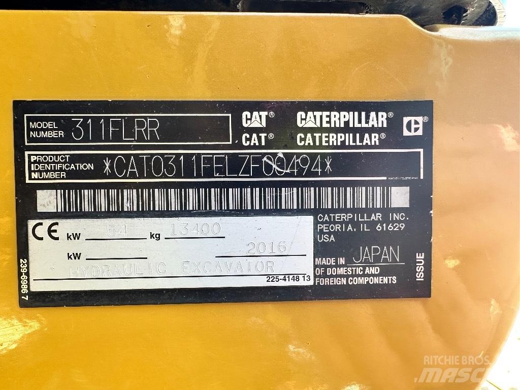 CAT 311 F LRR Pásová rýpadla