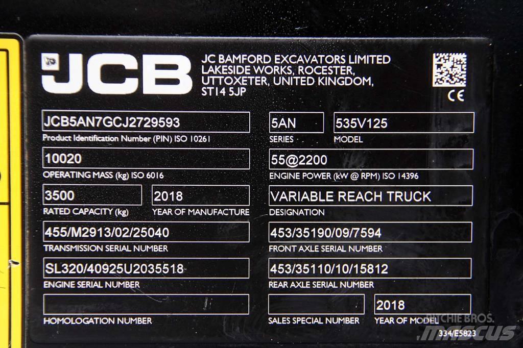 JCB 535-125 Teleskopické manipulátory