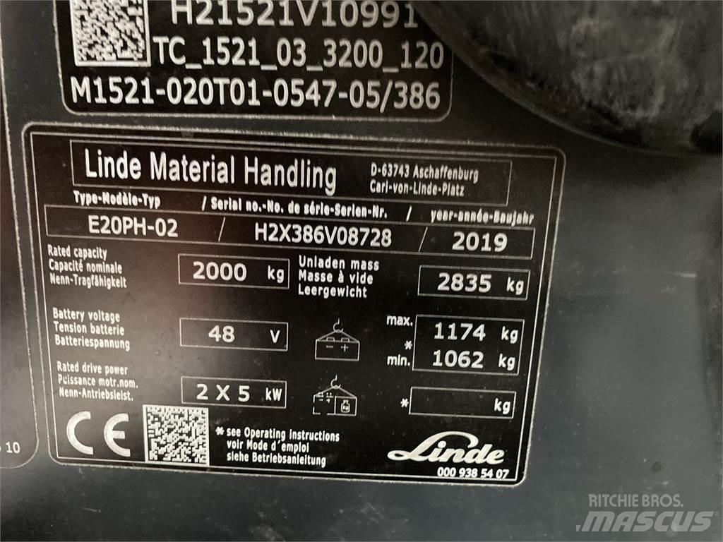 Linde E20PH Akumulátorové vozíky