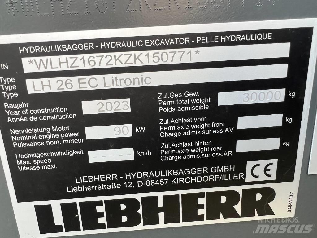 Liebherr LH26 EC Pásová rýpadla