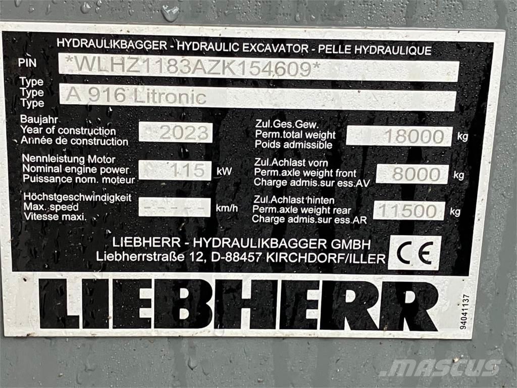Liebherr A916 Kolová rýpadla