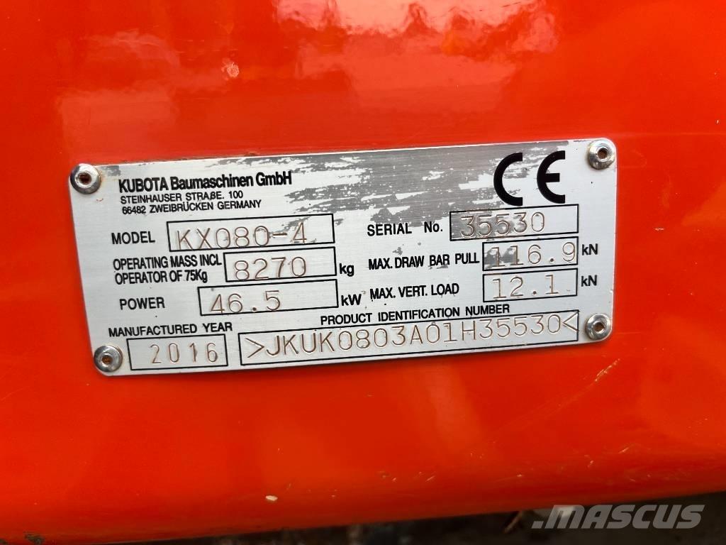 Kubota KX 080 Midi rýpadla 7t - 12t
