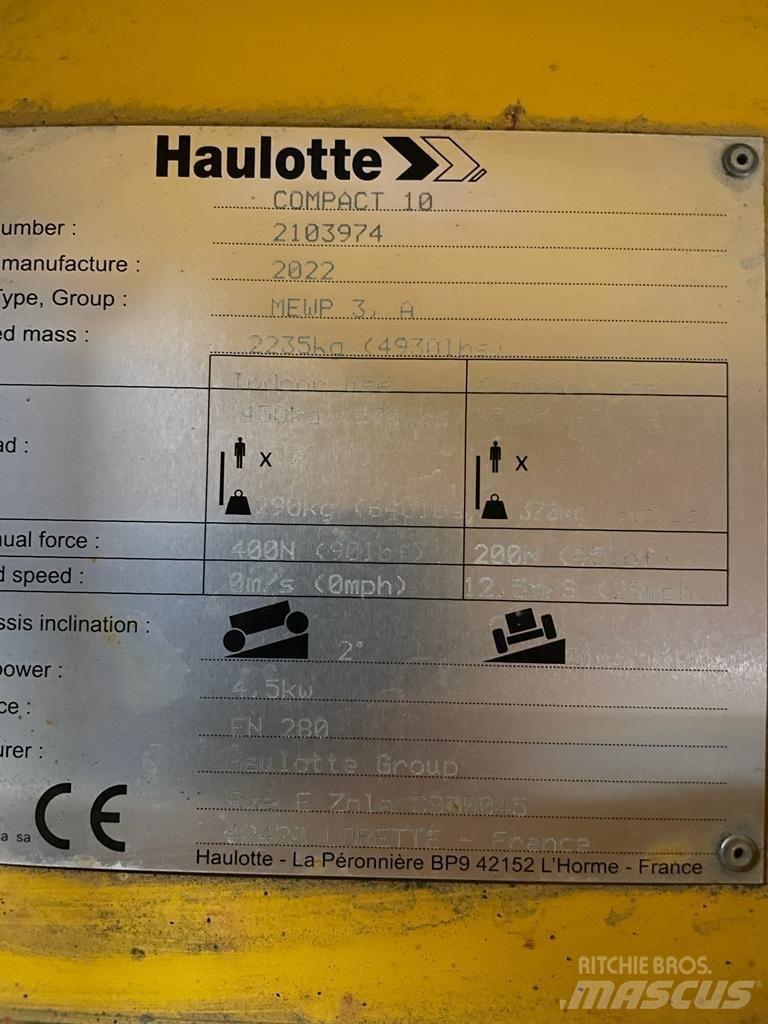 Haulotte Compact 10 Nůžková zvedací plošina