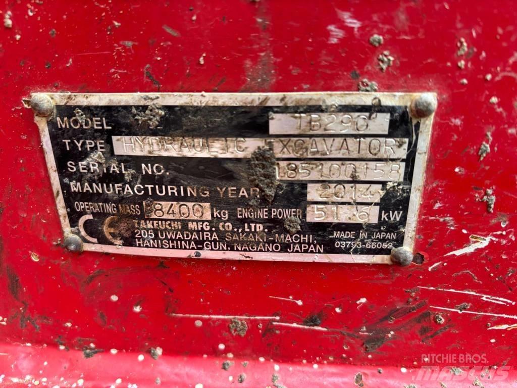 Takeuchi TB290 Midi rýpadla 7t - 12t