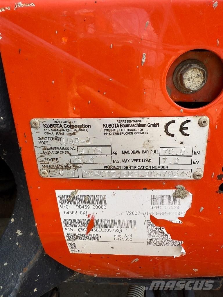 Kubota U 48 Mini rýpadla < 7t