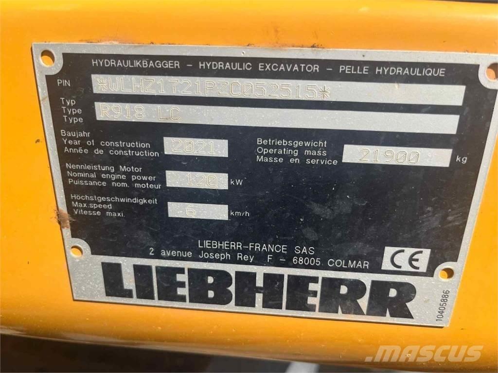 Liebherr R918 Pásová rýpadla