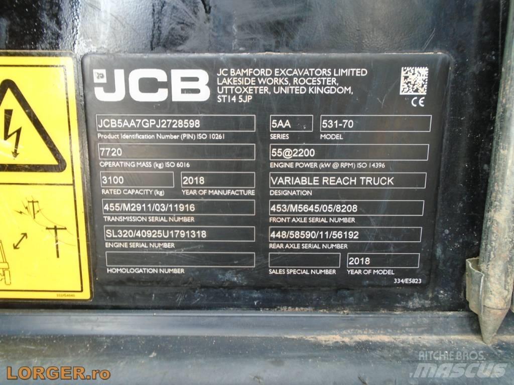 JCB 531-70 Teleskopické nakladače pro zemědělství