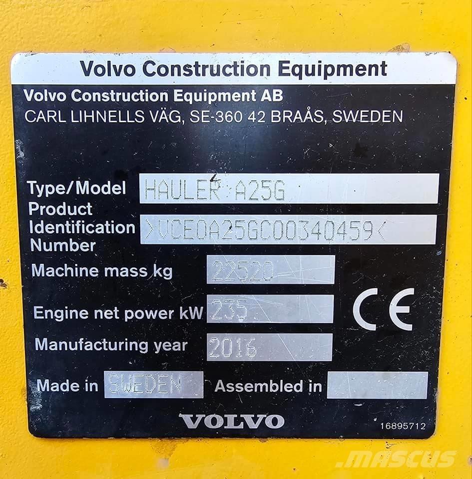 Volvo A 25 G Kloubové dempry