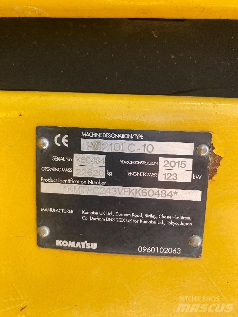 Komatsu PC 210 LC-10 Pásová rýpadla