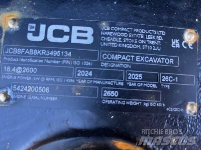 JCB 26C-1 Mini rýpadla < 7t