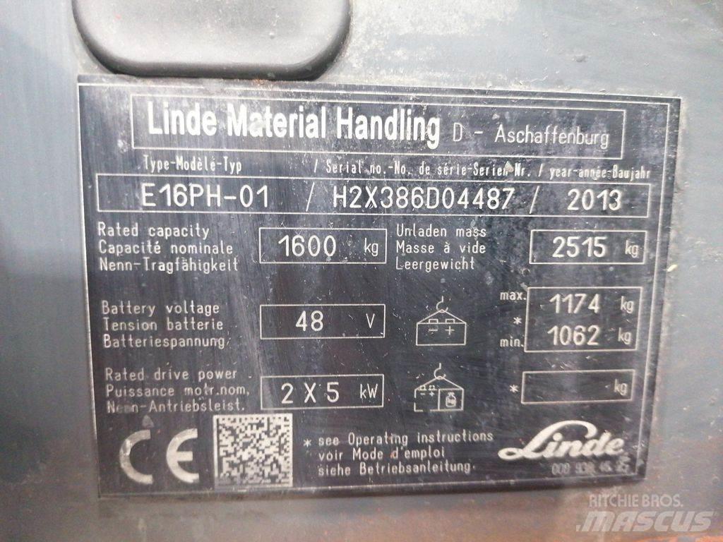 Linde E16PH-01 Akumulátorové vozíky