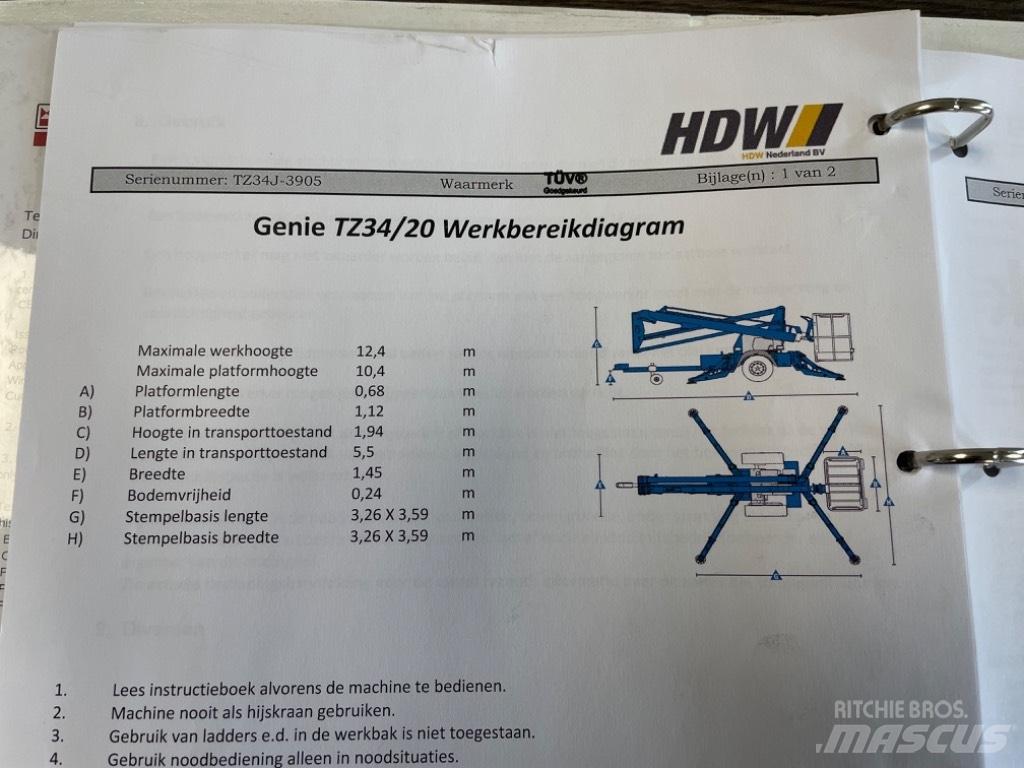 Genie TZ 34/20 Přívěsové plošiny