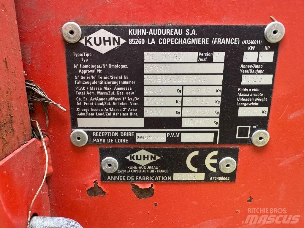 Kuhn Primor 3560 Drtiče a řezače balíků