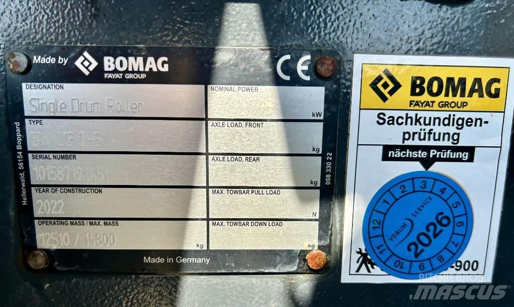 Bomag BW 213 D-5 Další válce