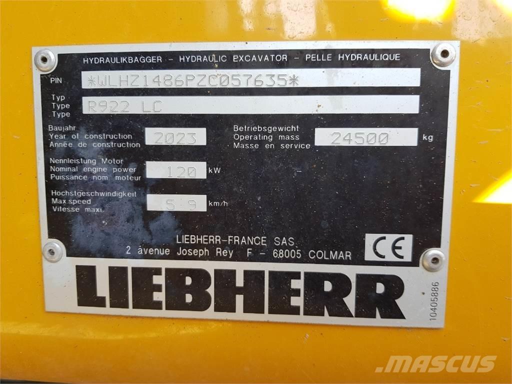 Liebherr R922 Pásová rýpadla