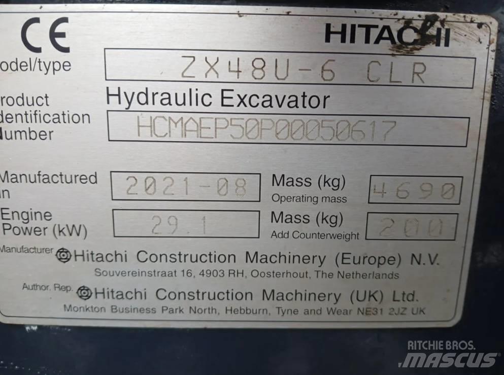 Hitachi ZX 48 U Mini rýpadla < 7t