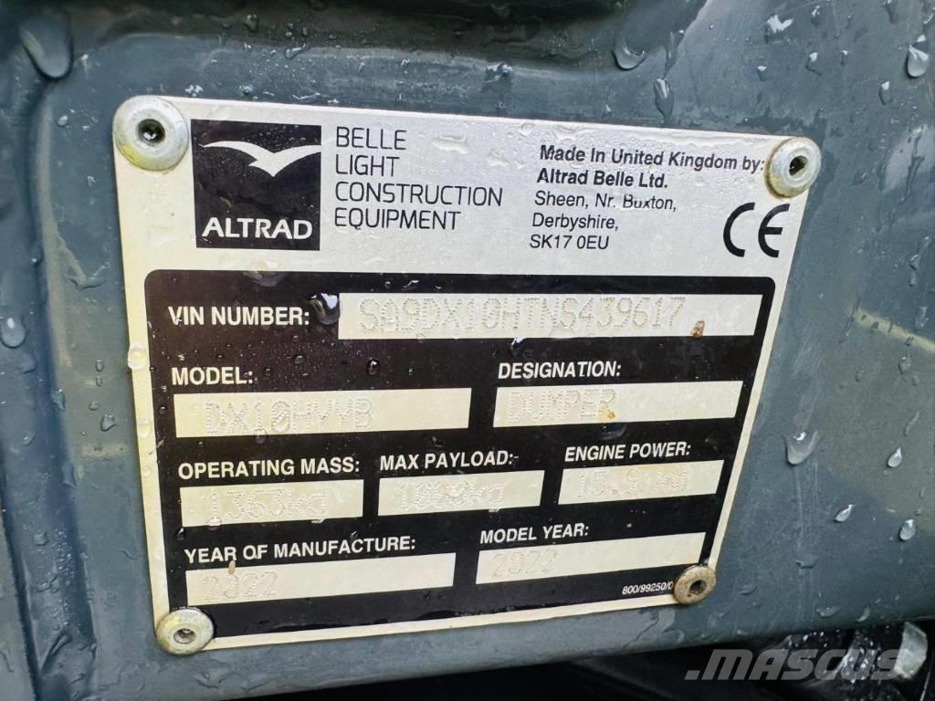 Altrad Belle DX1000 Vyklápěcí dempry