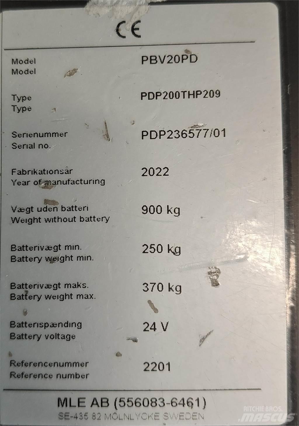 Mitsubishi PBV20PD Nízkozdvižný vozík s plošinou