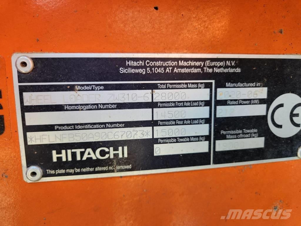 Hitachi ZW310-6 Kolové nakladače