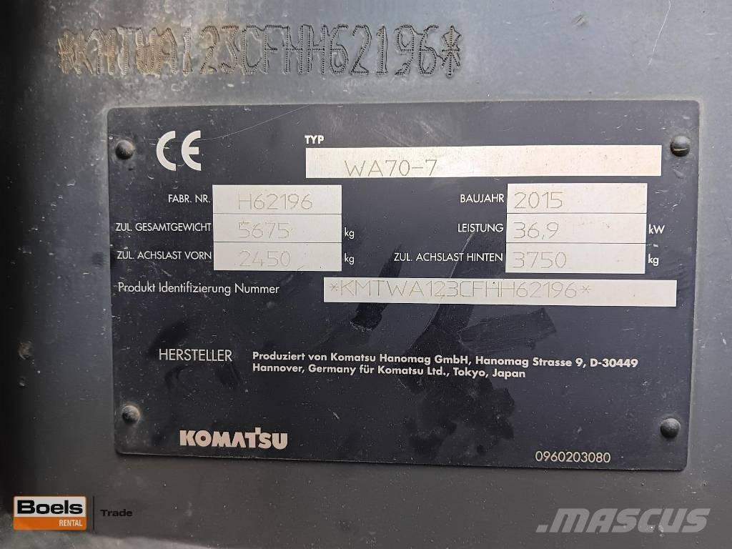 Komatsu WA 70-7 Kolové nakladače