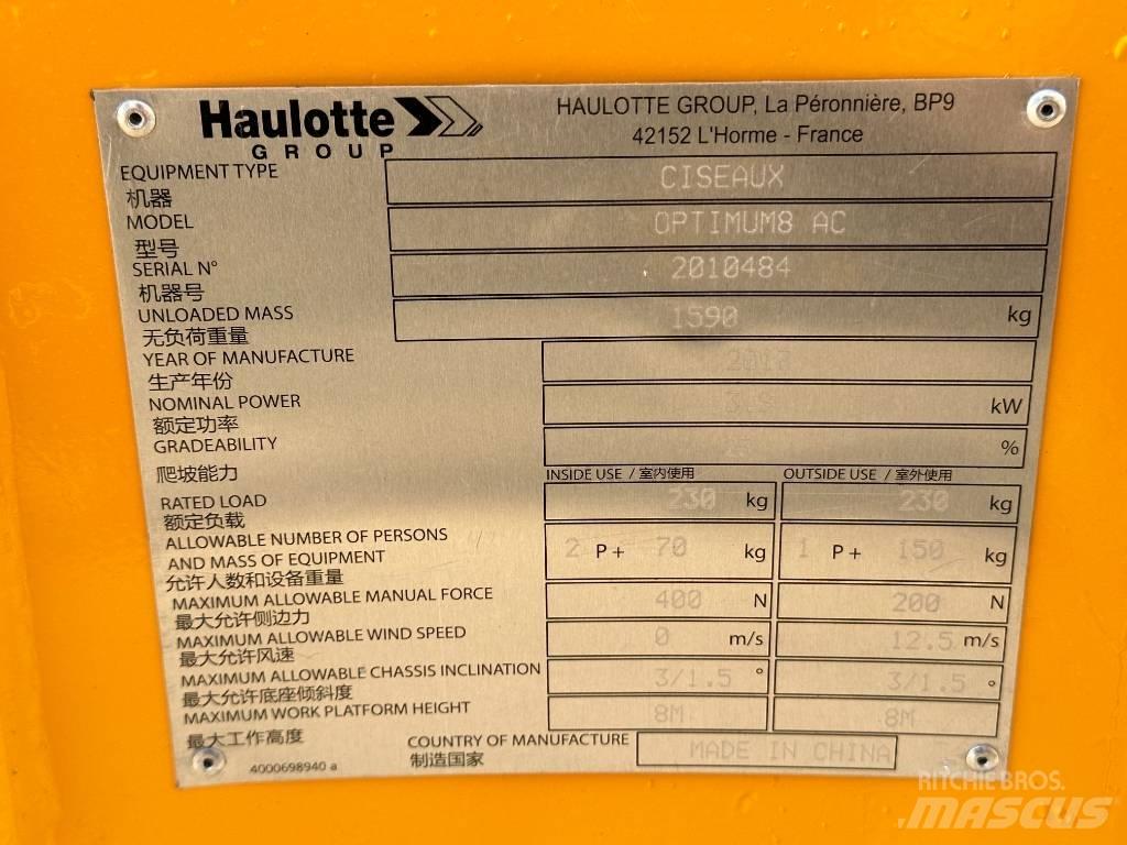 Haulotte OPTIMUM 8 Nůžková zvedací plošina