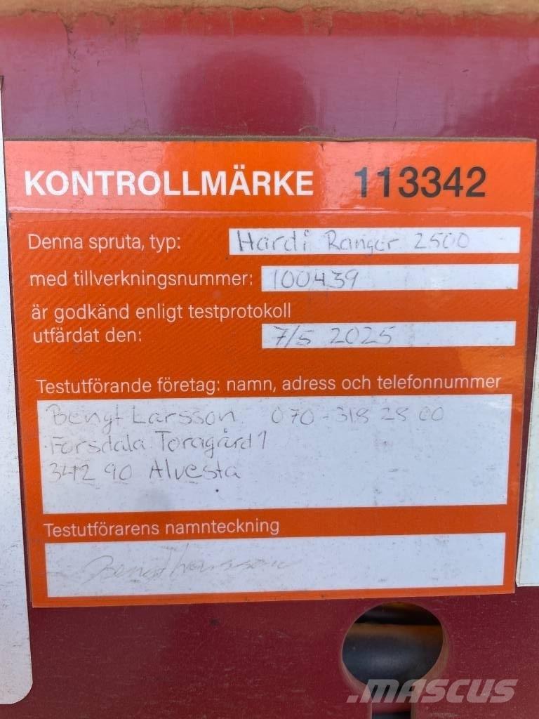 Hardi Ranger 2500 Tažené postřikovače