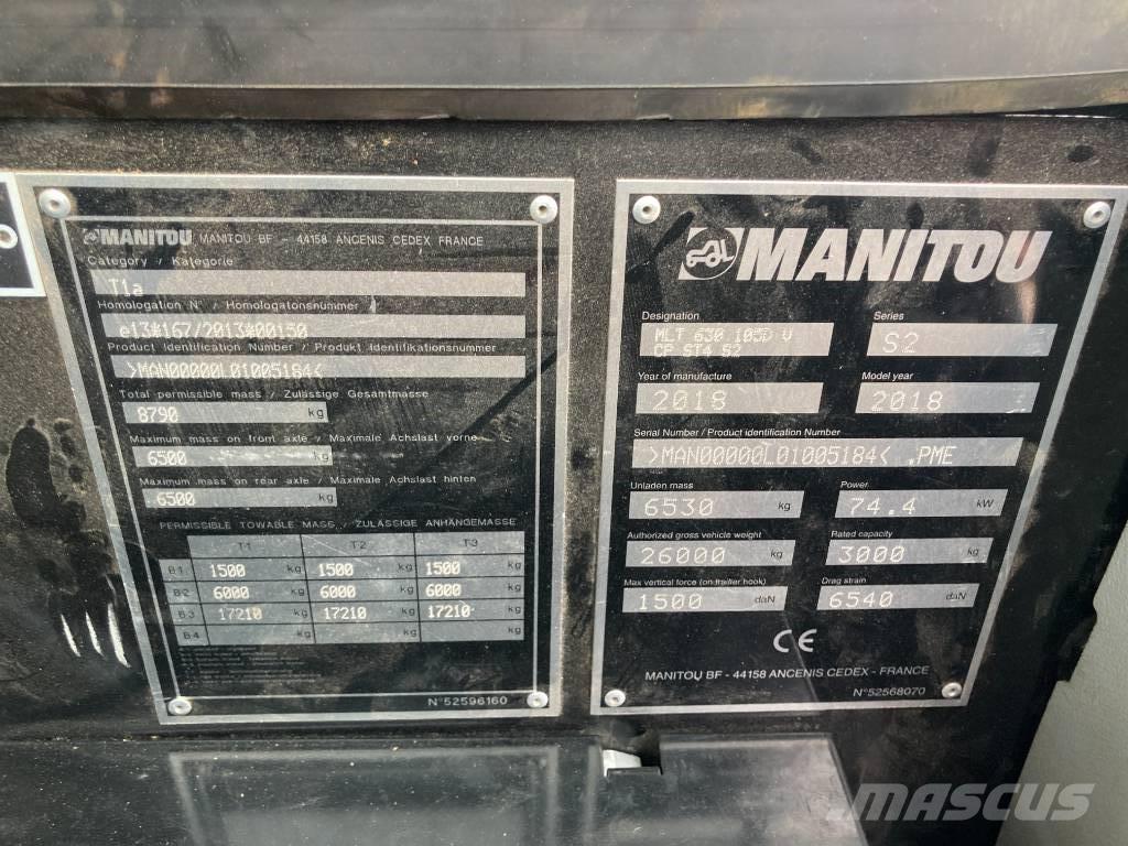 Manitou MLT 630-105 Teleskopické manipulátory