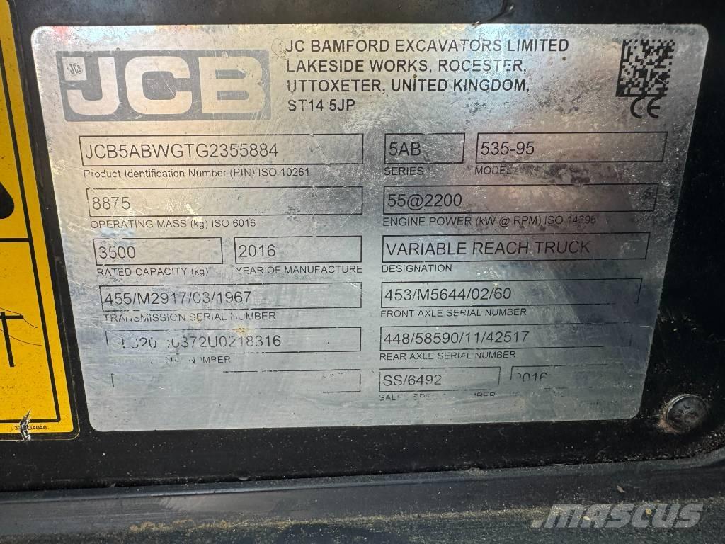 JCB 535-95 T4 Teleskopické manipulátory