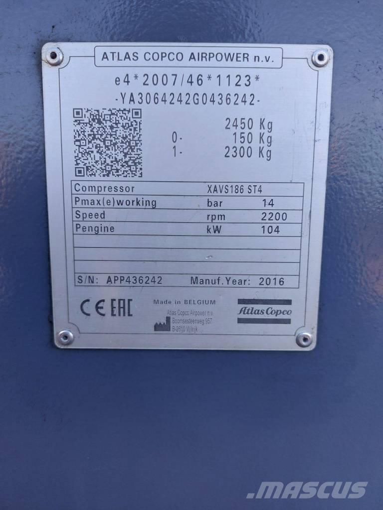 Atlas Copco XAVS186 Kompresory