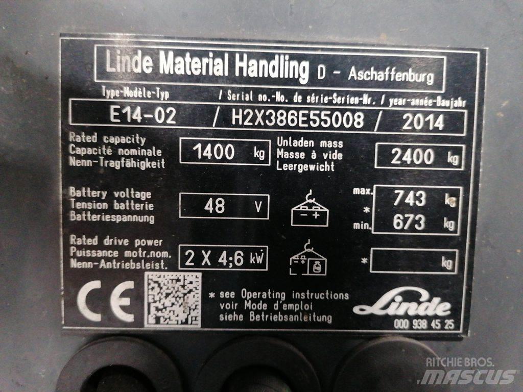 Linde E14-02 Akumulátorové vozíky