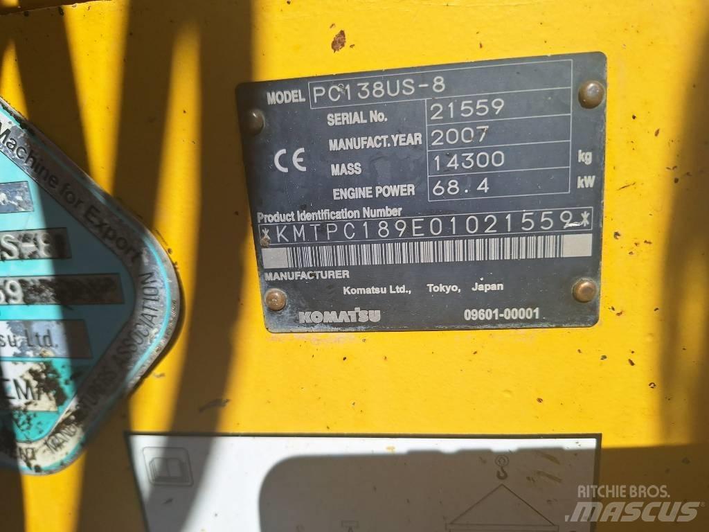 Komatsu PC 138 US-8 Pásová rýpadla