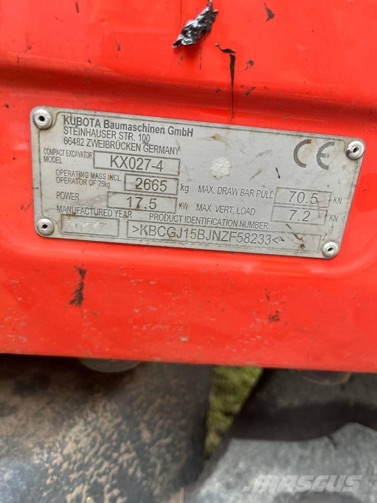 Kubota KX 027-4 Mini rýpadla < 7t