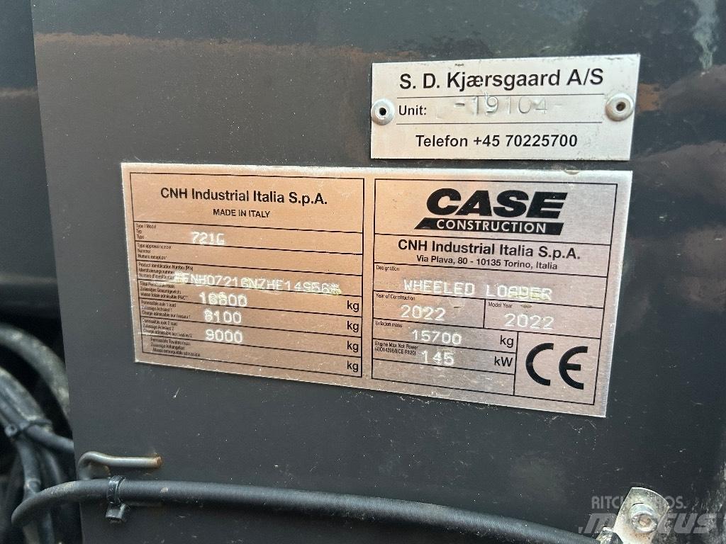 CASE 721G Kolové nakladače