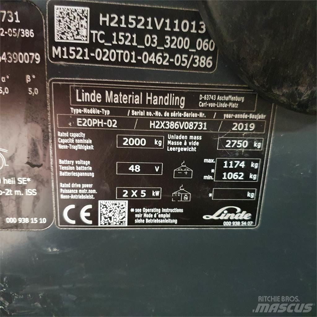 Linde E20PH Akumulátorové vozíky
