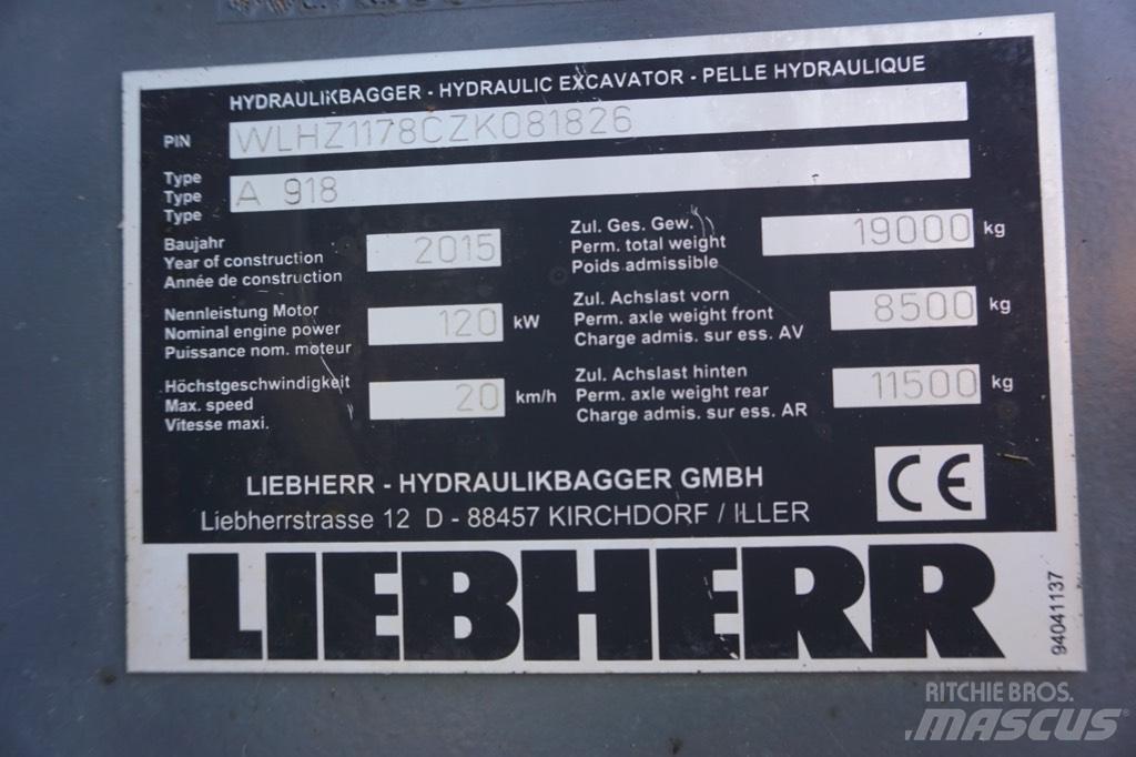Liebherr A 918 Kolová rýpadla