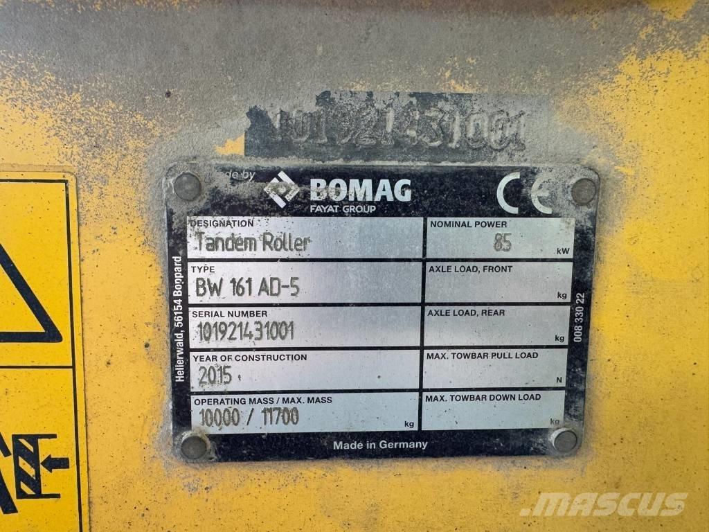 Bomag BW 161 AD-5 Tandemové válce