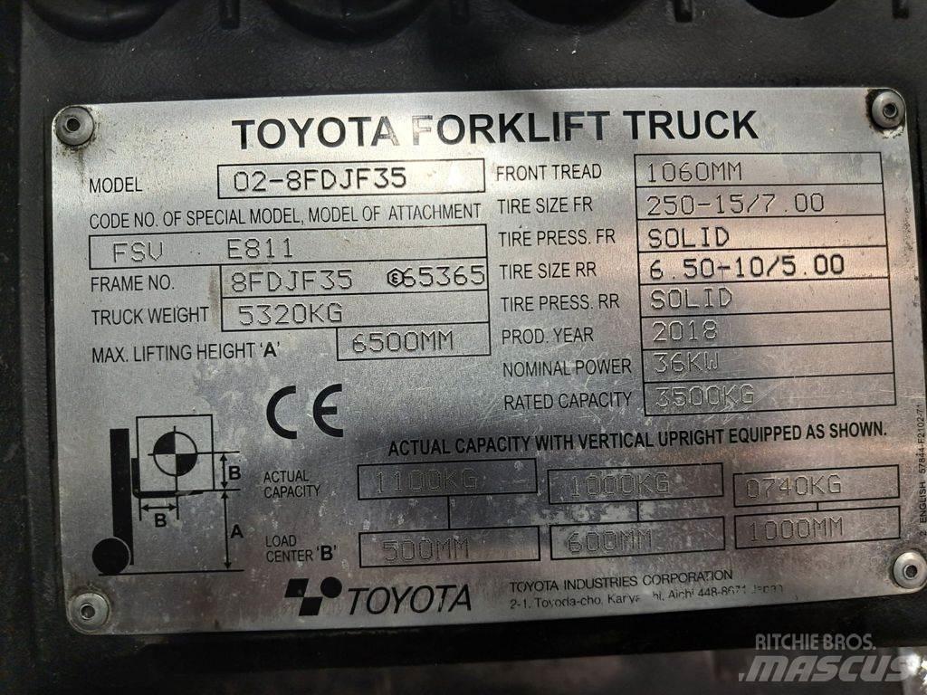 Toyota 02-8FDJF35 Dieselové vozíky