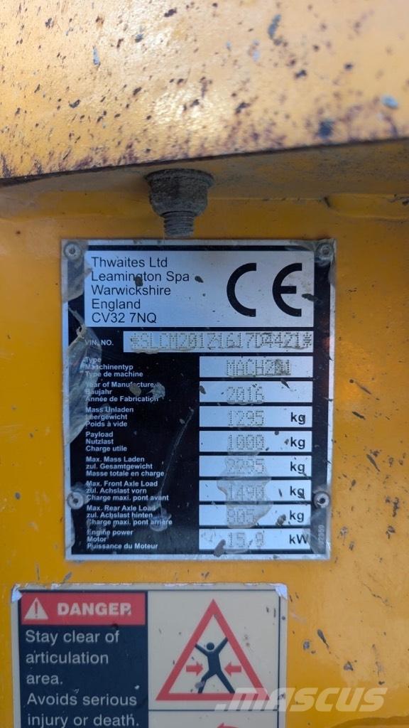 Thwaites 1 ton Vyklápěcí dempry