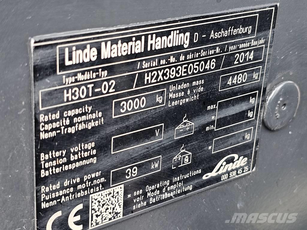 Linde H30T-02 LPG vozíky