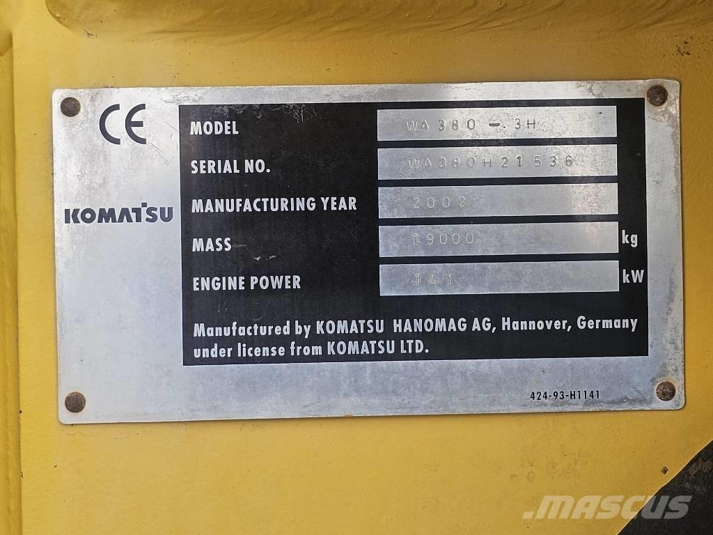 Komatsu WA 380-3H Kolové nakladače
