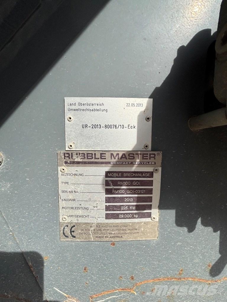 Rubble Master RM 100 Mobilní drtiče