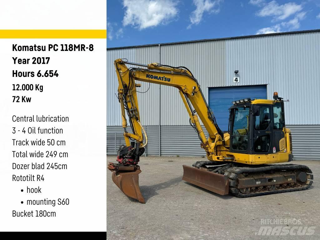 Komatsu PC 118 MR-8 Pásová rýpadla
