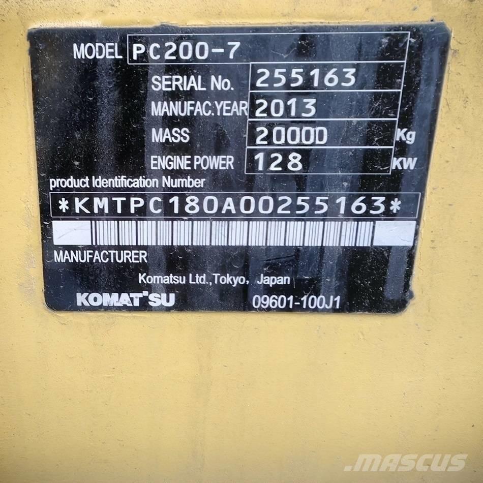 Komatsu pc200-7 Pásová rýpadla