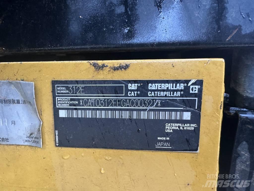 CAT 312E Pásová rýpadla