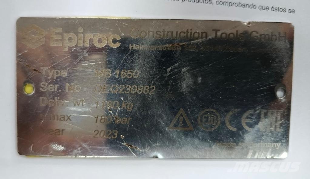 Epiroc MB1650 Bourací kladiva / Sbíječky