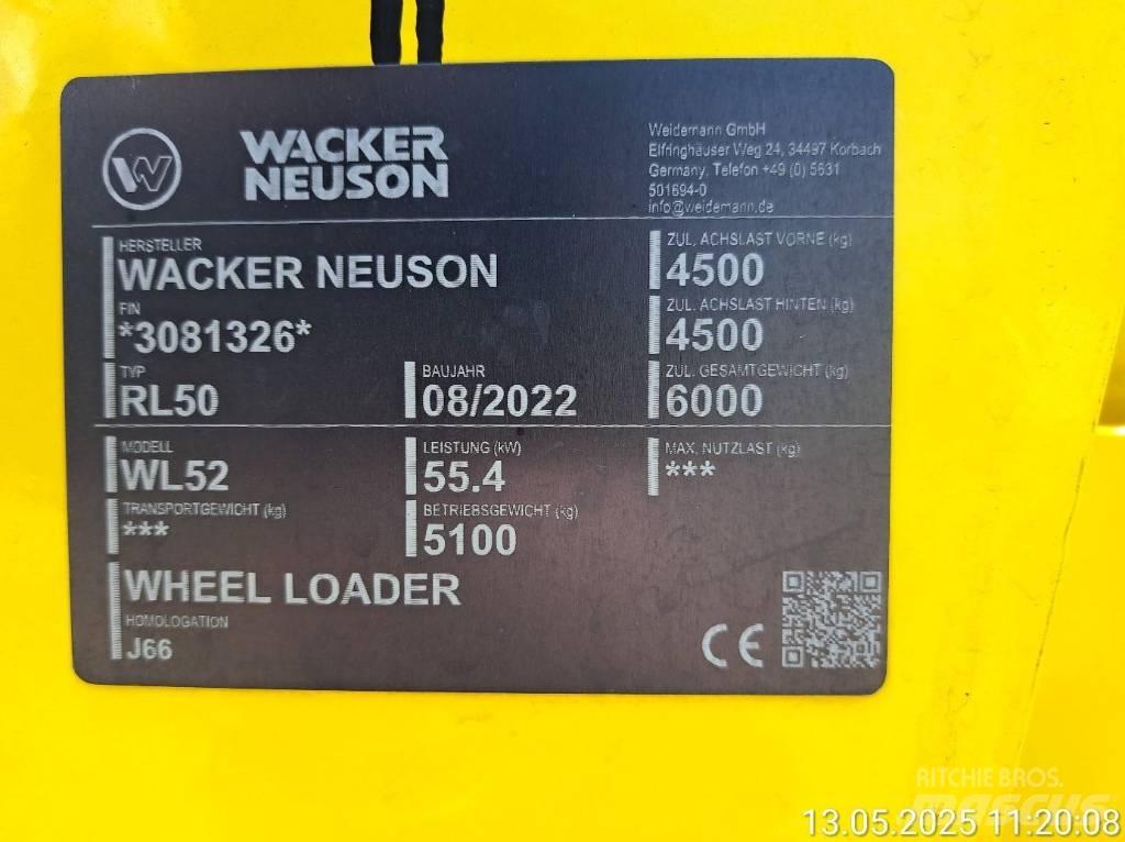 Wacker Neuson WL52 Kolové nakladače